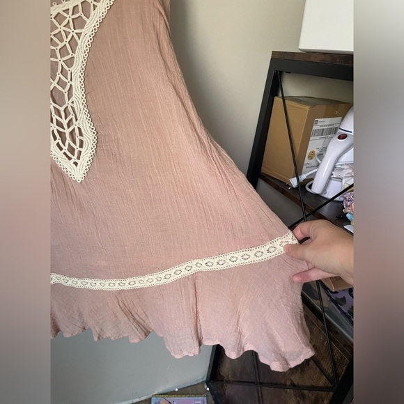 Eberjey Mauve Gauze Style Cotton Mini Dress Size  Small - Picture 7 of 8